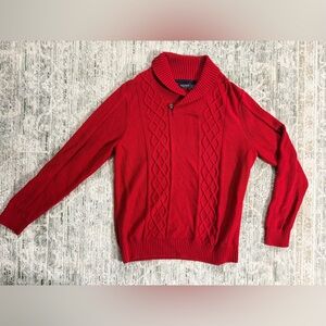Nautica Red Cable Knit Sweater